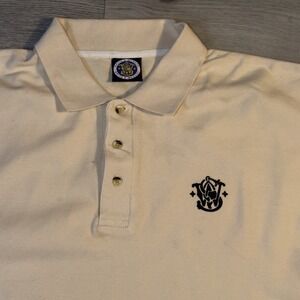 Smith & Wesson Polo Shirt XXL Cream Embroidered Logo‎ Cotton Tactical Outdoor